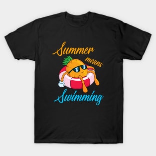 Funny Swimming Pineapple T-Shirt